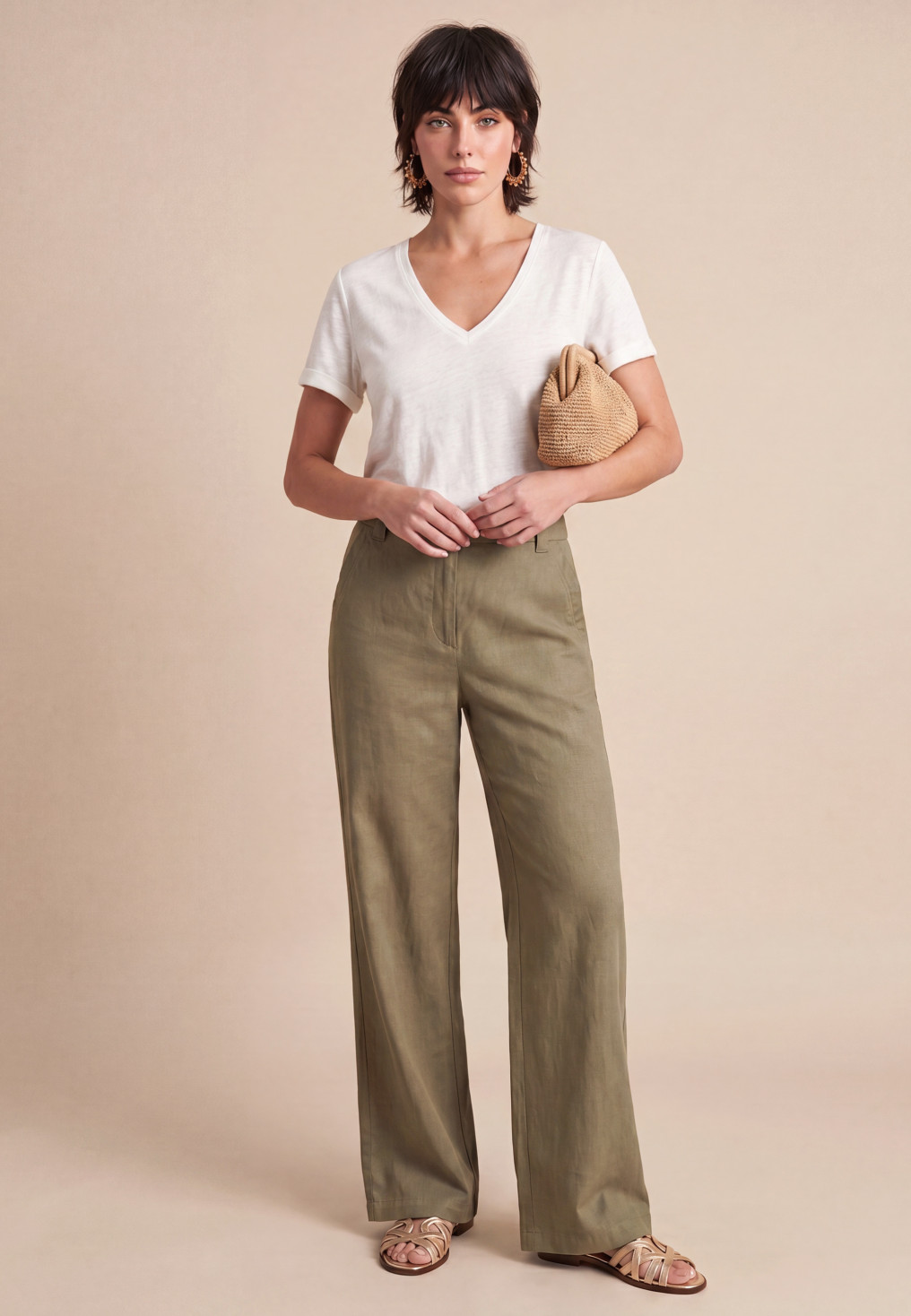 Sancho Pantalon Long 88%tencel 12%lin - Produits a traiter Antonelle