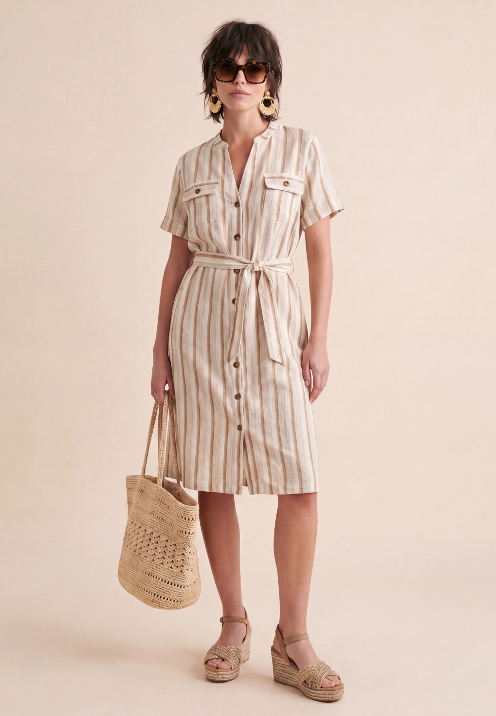 Simao Robe Mc 59%coton 36%lin 4%viscose 1%
