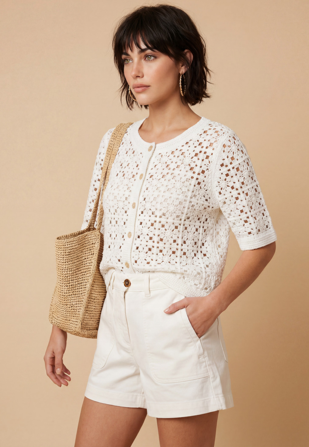 Porter Short 98%coton 2%elasthanne - Produits a traiter Antonelle