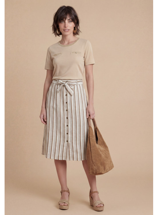 JUPE - SIMAO - BEIGE/ECRU