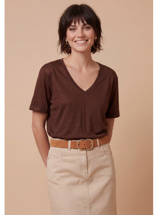 Sardaigne Tee Shirt Mc 55%lin 45%viscose + Foil - Produits a traite...
