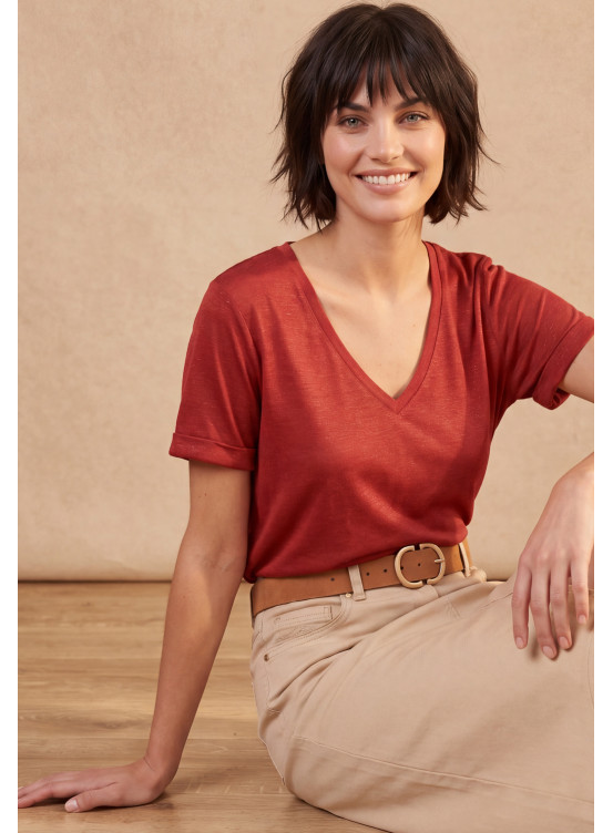 Sardaigne Tee Shirt Mc 55%lin 45%viscose + Foil - Produits a traite...