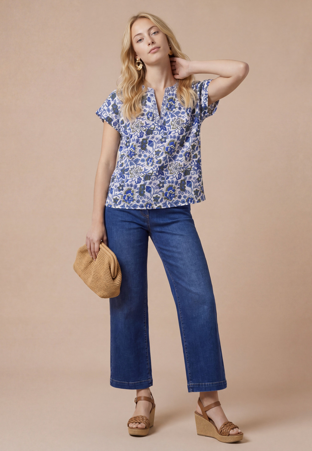 JEANS CROPPED LARGE - RALLYE - INDIGO FONCE - Nos jeans pour femmes...