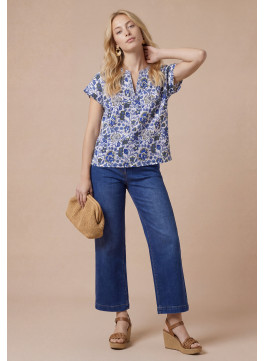 JEANS CROPPED LARGE - RALLYE - INDIGO FONCE - Nos jeans pour femmes...