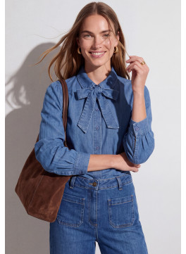 CHEMISE LYOCELL - TYOCELL - BLEU