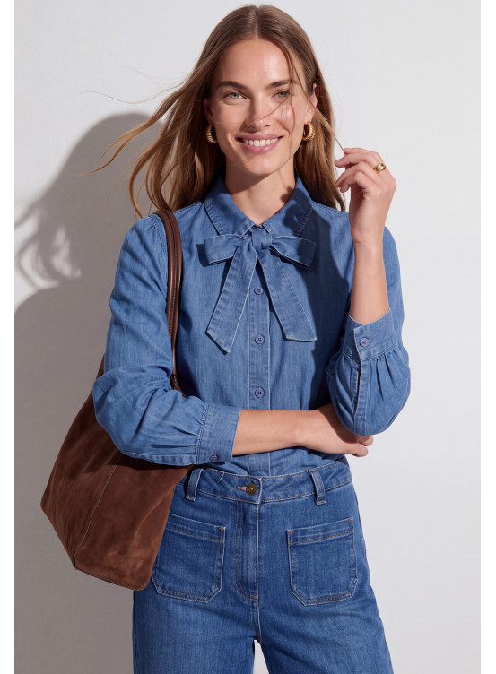 CHEMISE LYOCELL - TYOCELL - BLEU