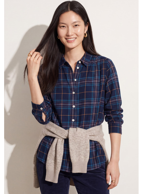 CHEMISE 100% COTON - TIRI - NAVY