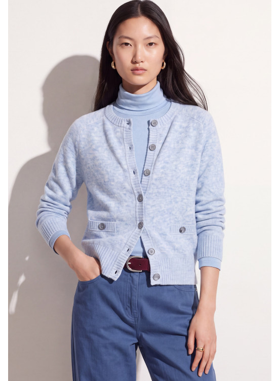 CARDIGAN LAINE/CACHEMIRE - TOREO - CIEL CHINE