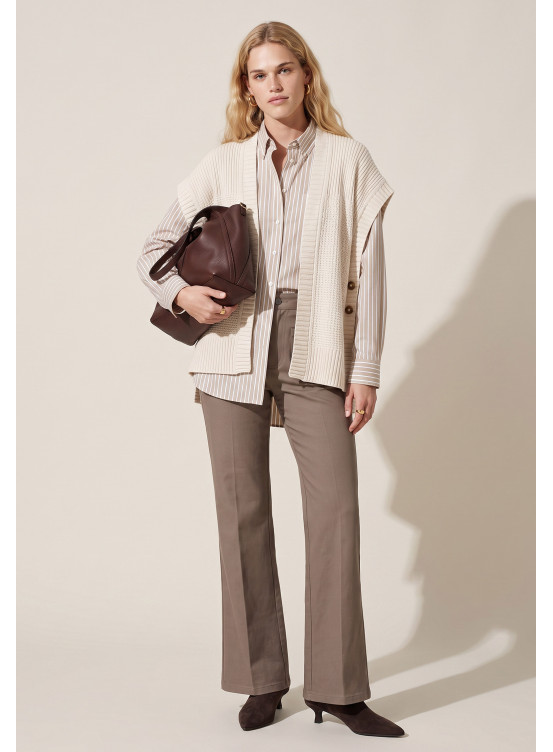 GILET CAPE - TRECAPY- ECRU