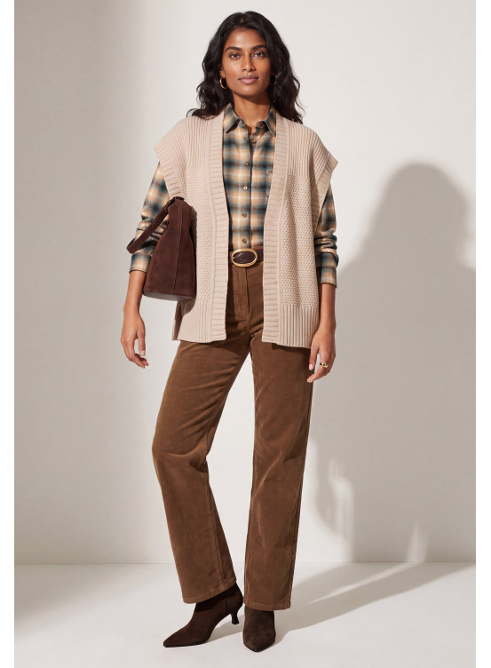 GILET CAPE - TRECAPY- NATUREL CHINE
