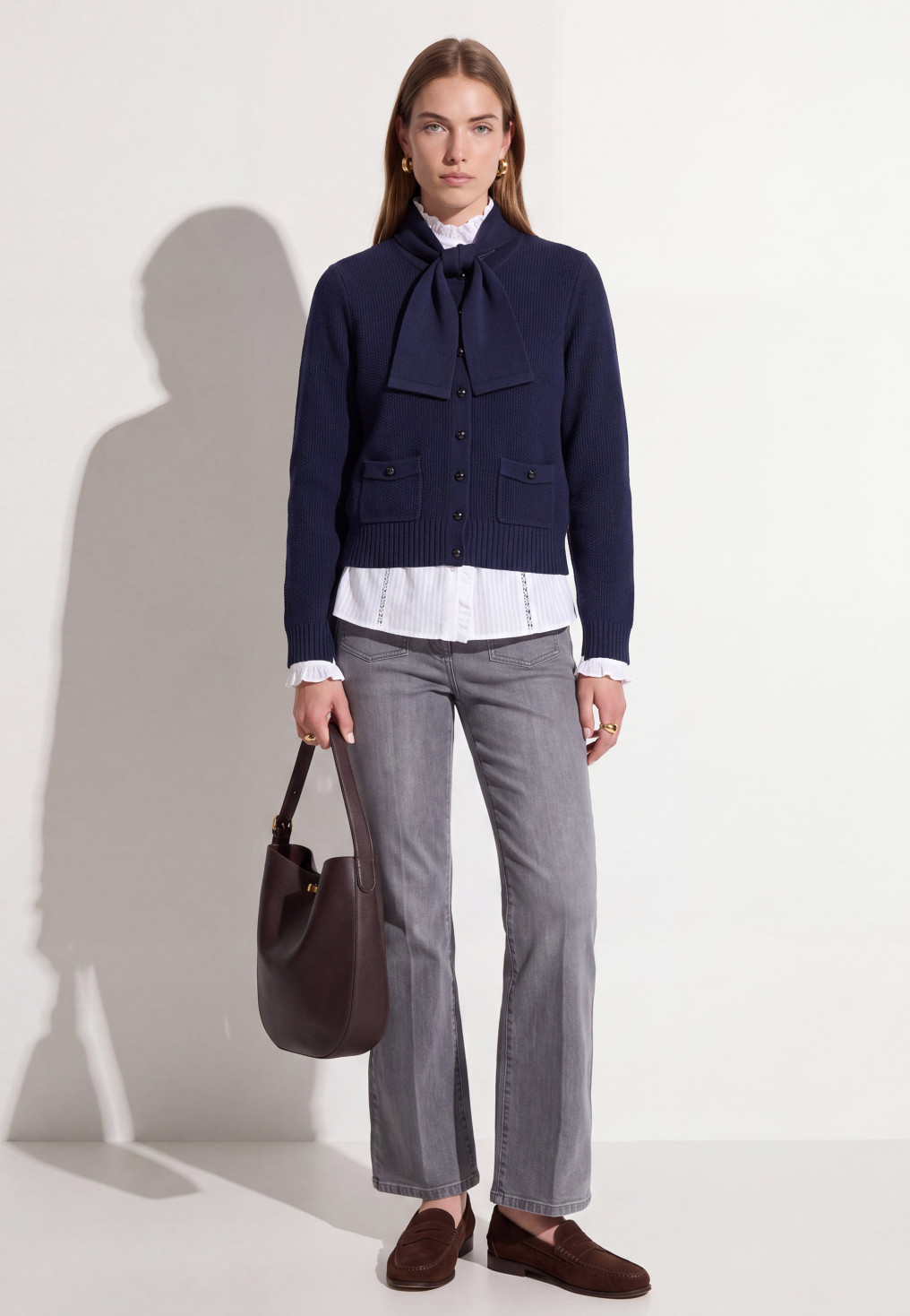 CARDIGAN - TABATA - MARINE