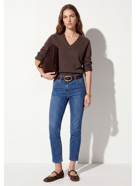 JEAN SLIM 7/8EME - TALA - INDIGO