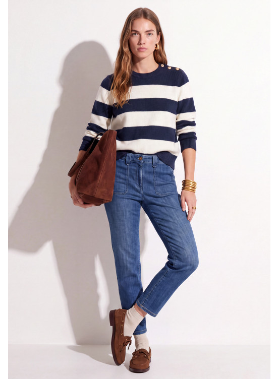 JEAN 7/8EME - TREVORIA - INDIGO