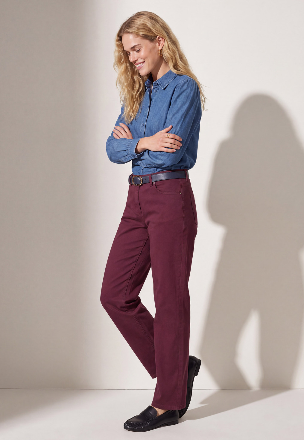 PANTALON DROIT - TUMI - BORDEAUX
