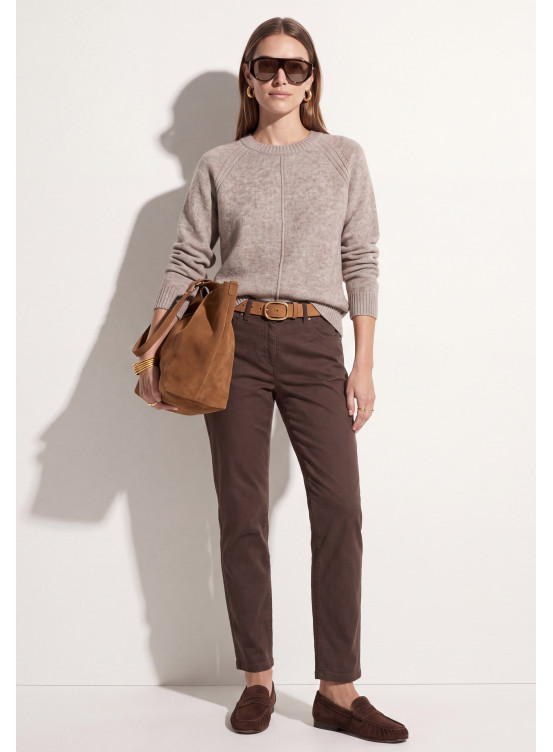 PANTALON SLIM 7/8EME - TEISA - CHOCO