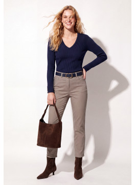 PANTALON SLIM 7/8EME - TEISA - TAUPE