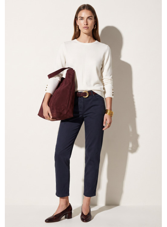 PANTALON SLIM 7/8EME - TEISA - MARINE