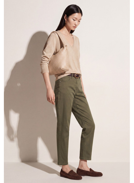 PANTALON SLIM 7/8EME - TEISA - KAKI