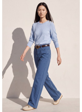 PANTALON LARGE - TABRICS - CELESTE