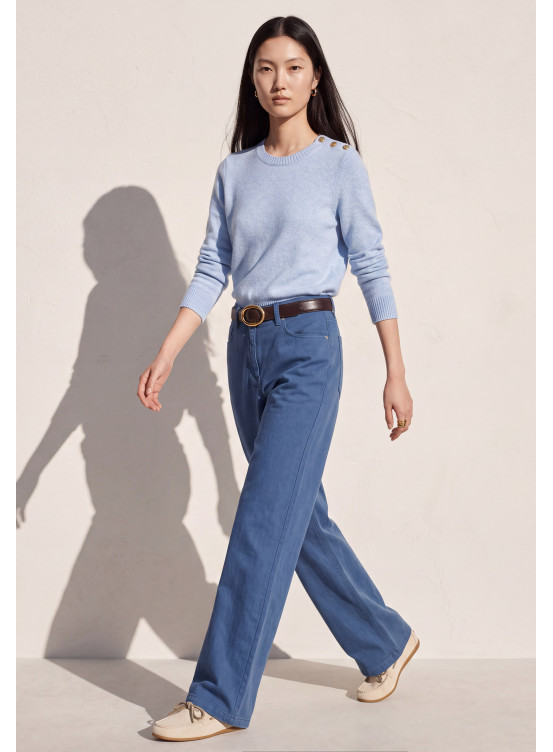 PANTALON LARGE - TABRICS - CELESTE
