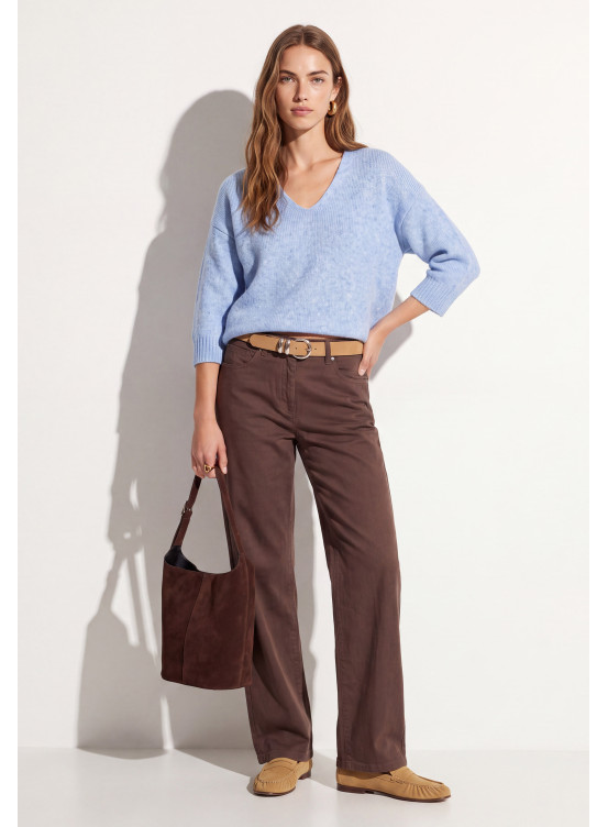 PANTALON LARGE - TABRICS - CHOCOLAT