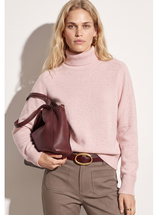 PULL COL ROULE - TONY - ROSE