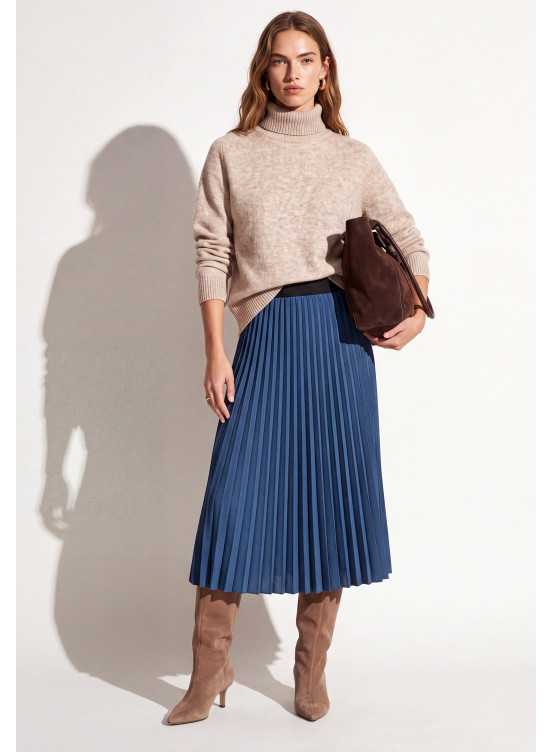 PULL COL ROULE - TONY - NATUREL CHINE