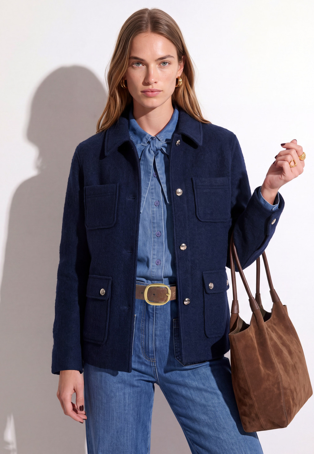 VESTE LAINE - TANIOS - MARINE