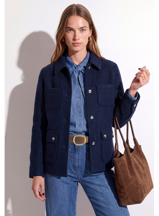 VESTE LAINE - TANIOS - MARINE