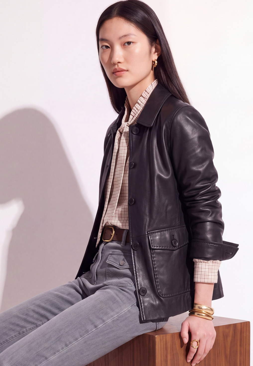 VESTE CUIR - TAVENNA - NOIR