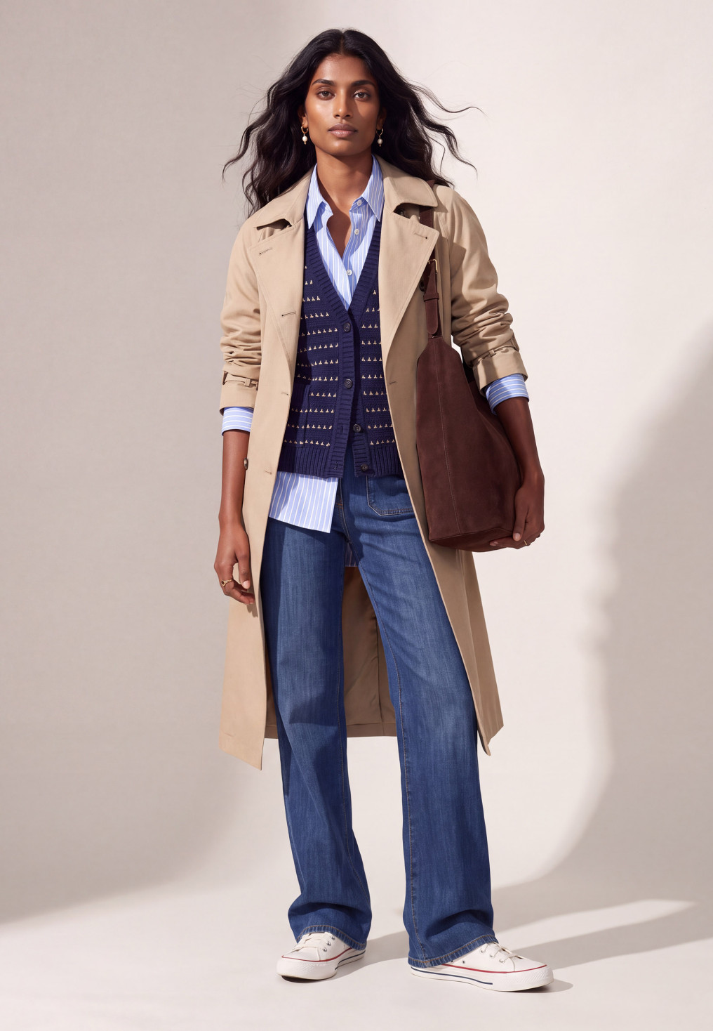 TRENCH LONG - SEIO - BEIGE - Nouveautés Antonelle