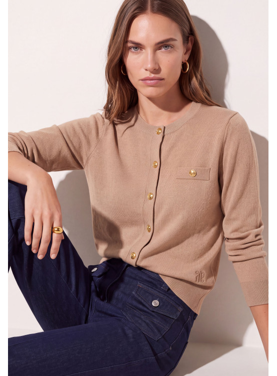 CARDIGAN - TAROT - CAMEL