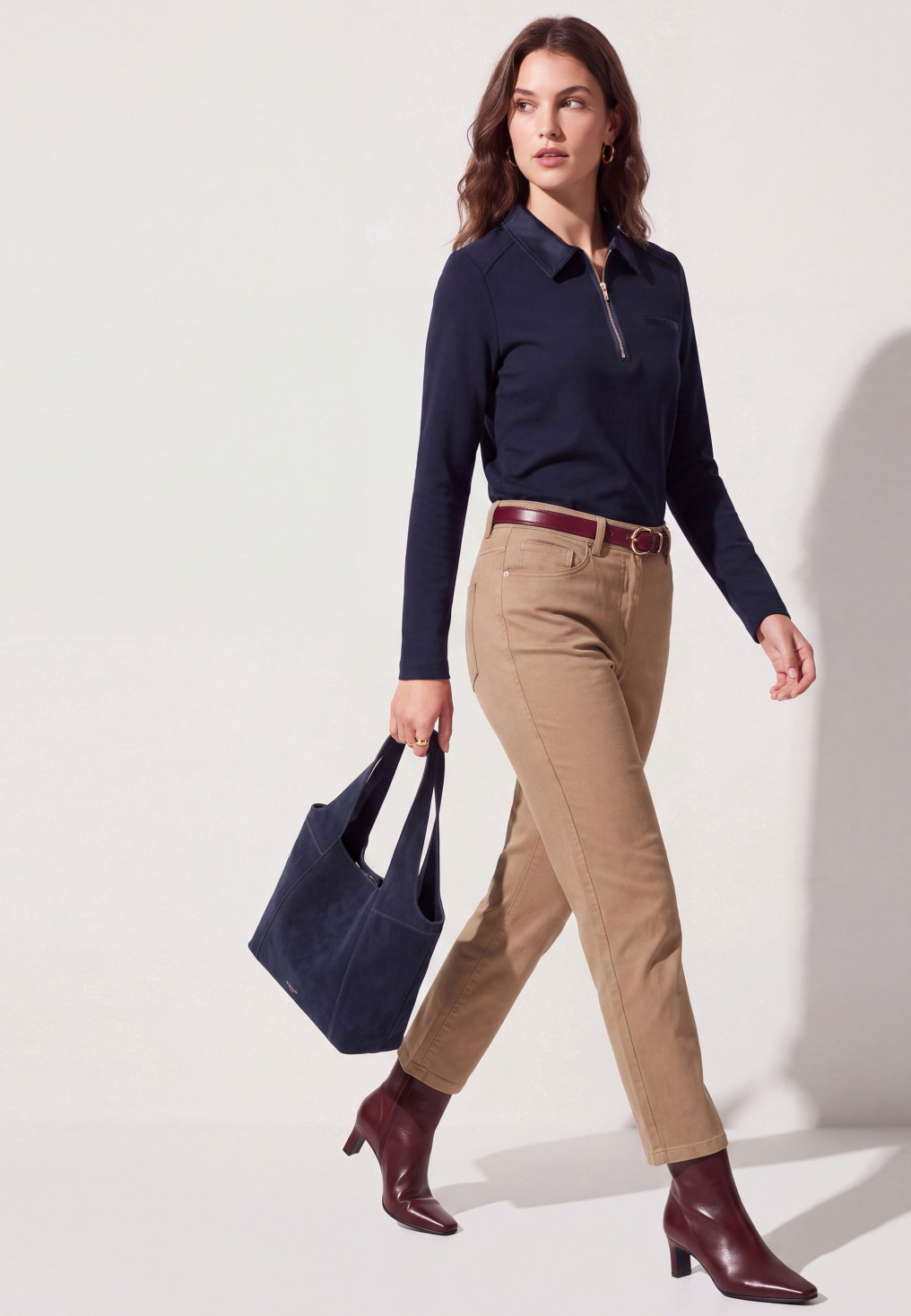 PANTALON SLIM 7/8EME - TEISA - NOISETTE