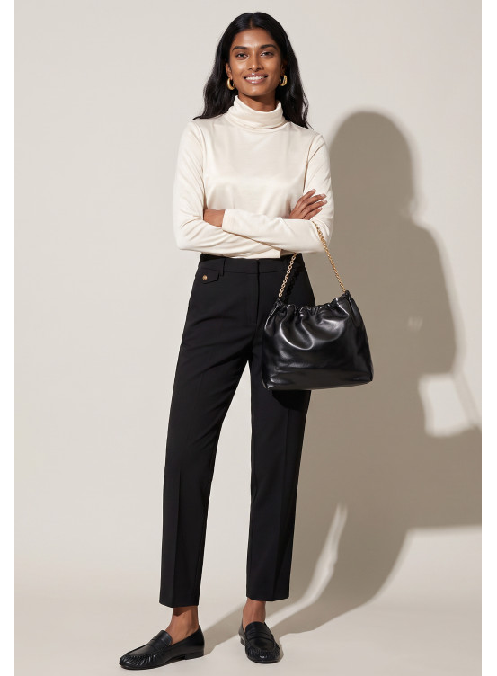 PANTALON 7/8EME - TOMAN - NOIR
