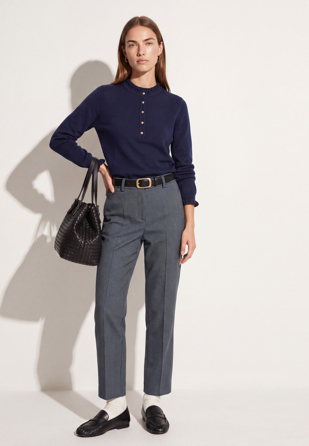 PANTALON 7/8EME - TAXI - GRIS/BLEU