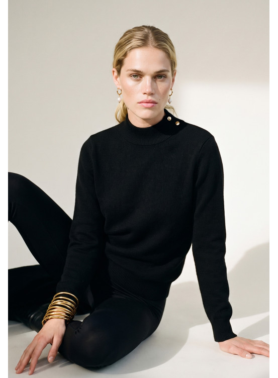 PULL COL CHEMINEE - TARN - NOIR