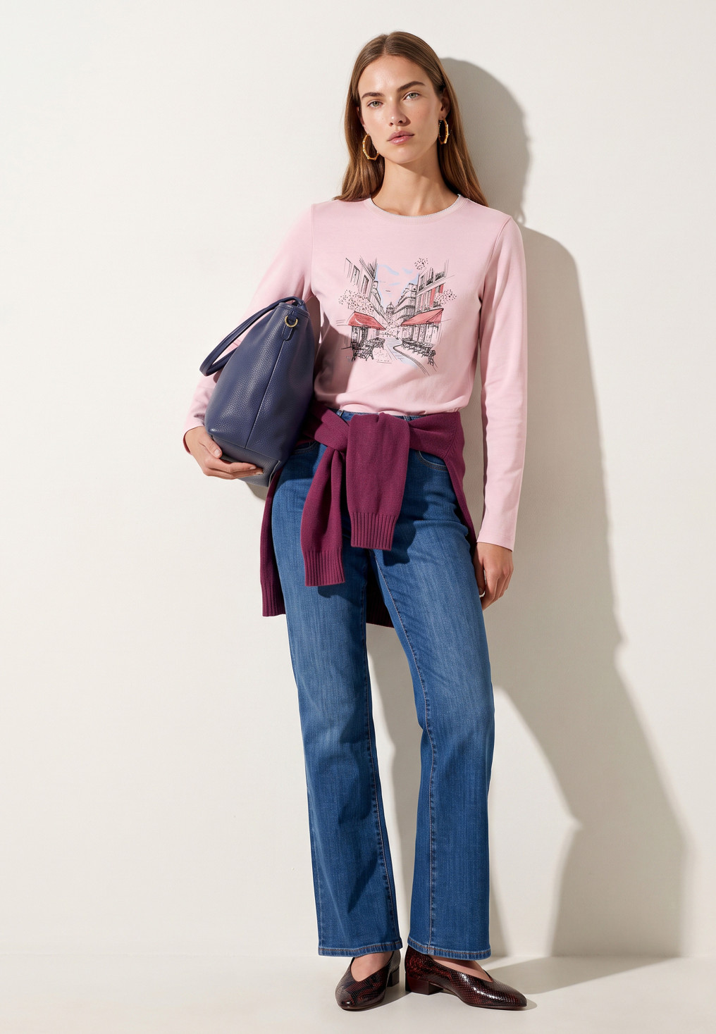 TEE-SHIRT IMPRIME - TROCADERO - ROSE