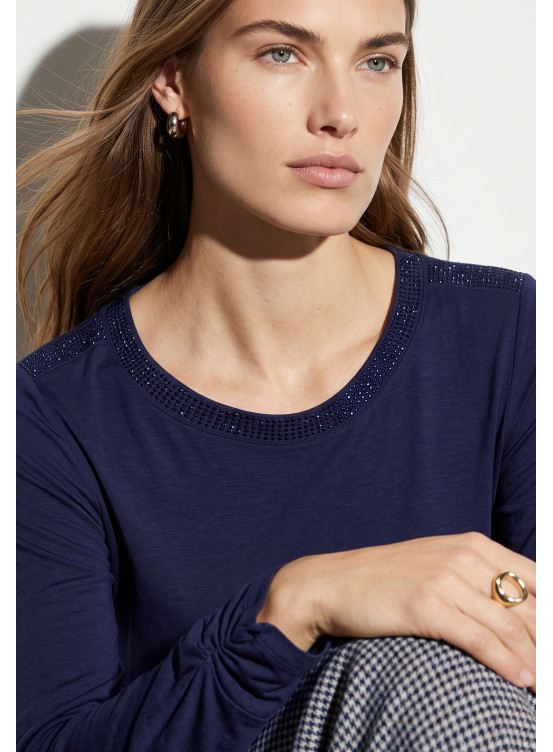 TEE-SHIRT STRASS - TRIESTE - MARINE