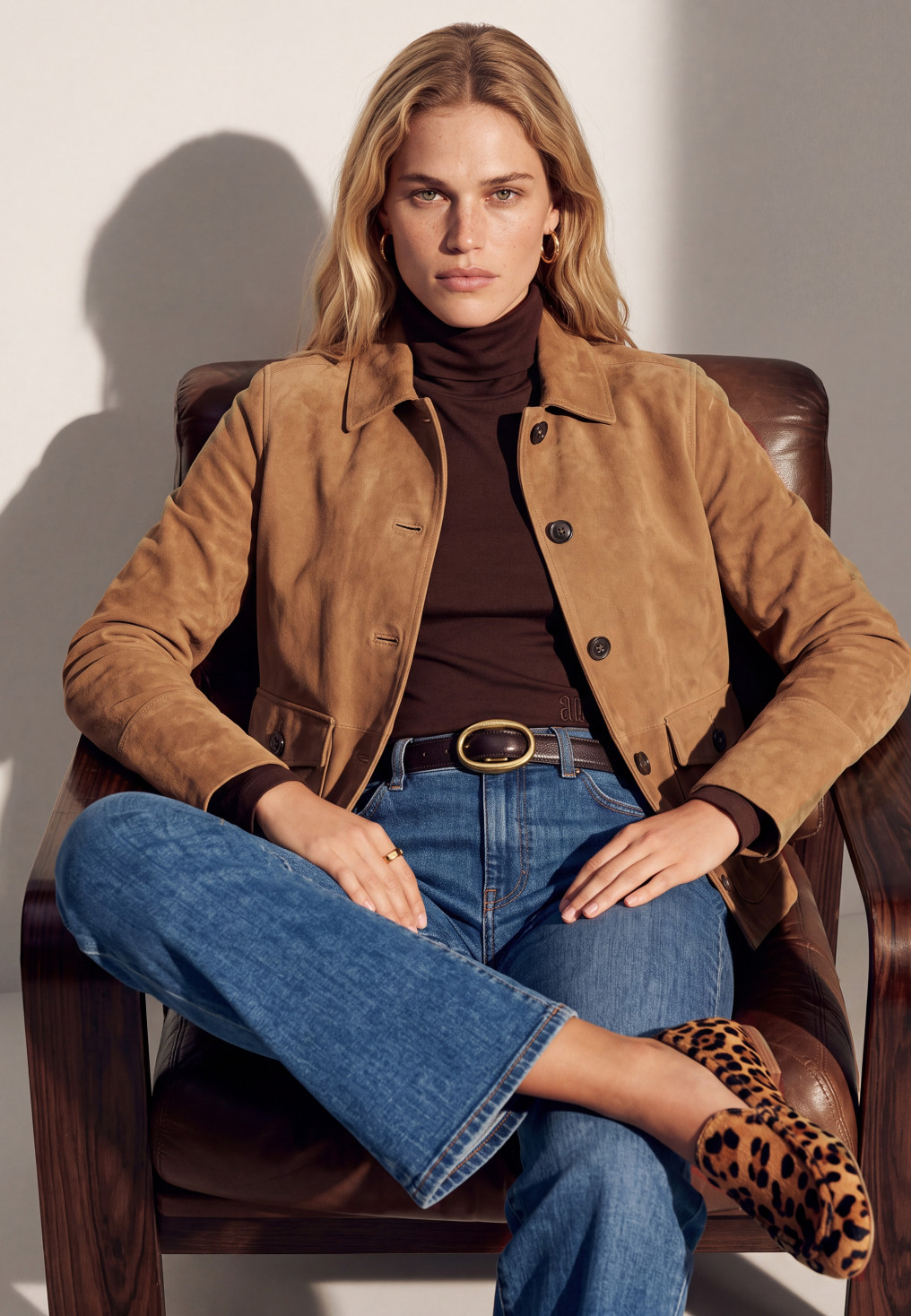 VESTE EN DAIM - SAVENNE - CAMEL - Nouveautés Antonelle