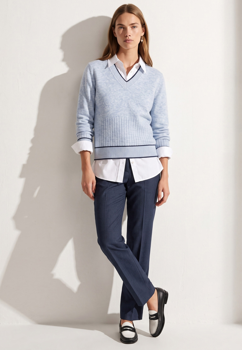 PULL - TOUBO - CIEL CHINE/MARINE