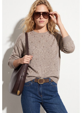 PULL FANTAISIE - TUMULTE - TAUPE