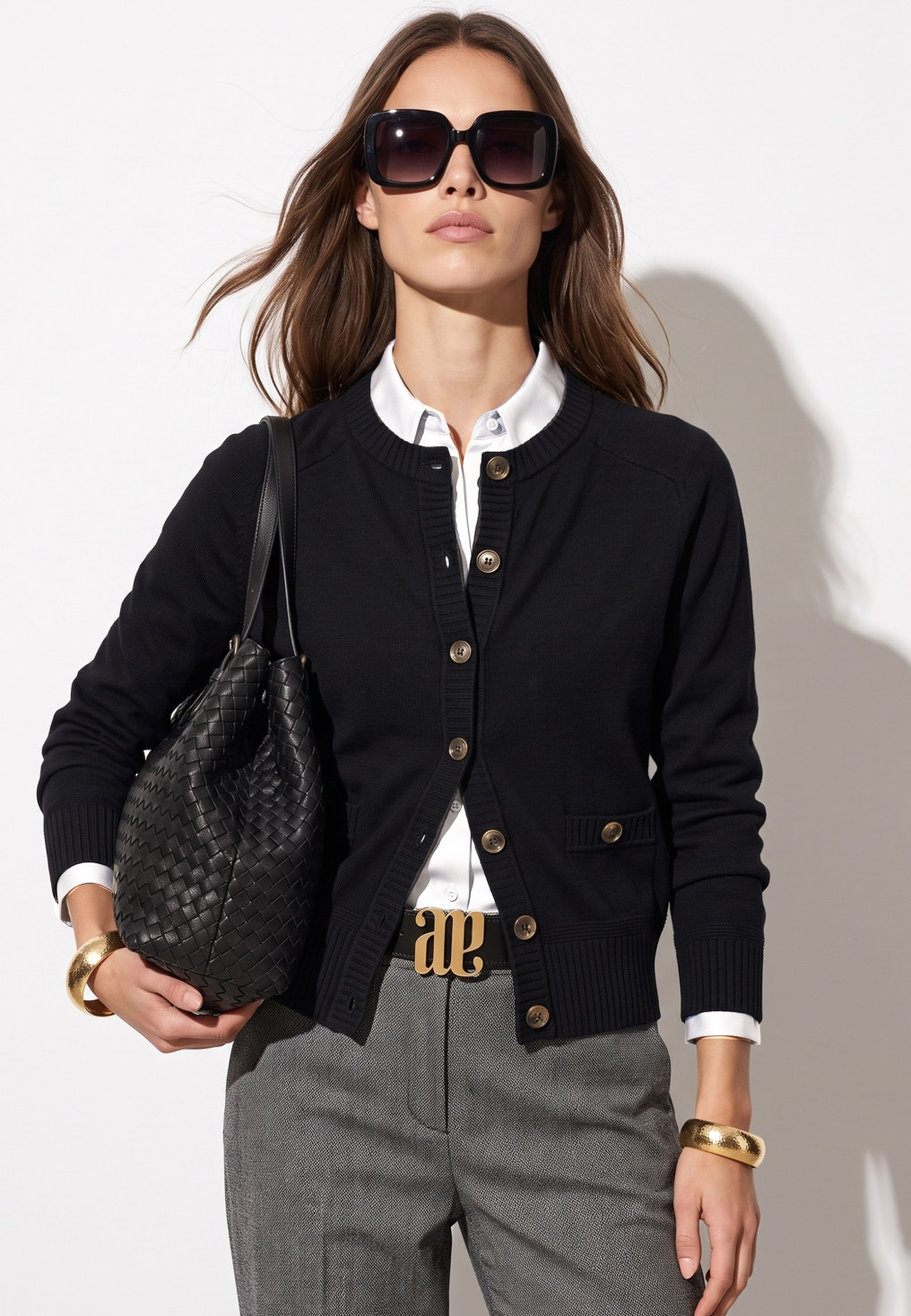 CARDIGAN LAINE/CACHEMIRE - TOREO - NOIR