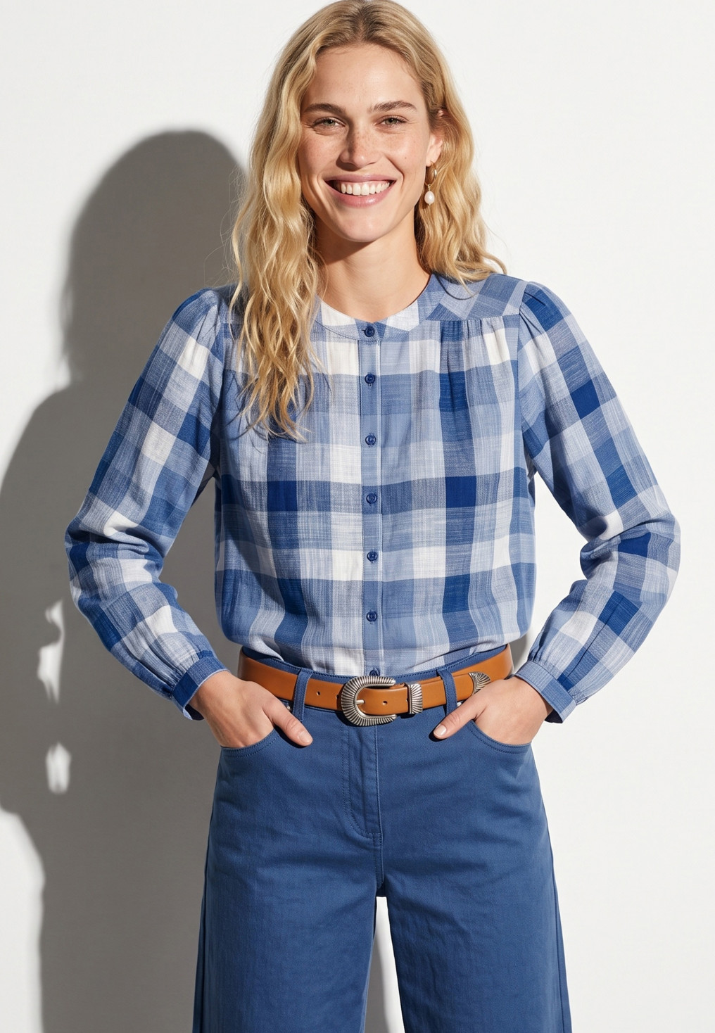 CHEMISE - TAVEAU - BLEU/ECRU