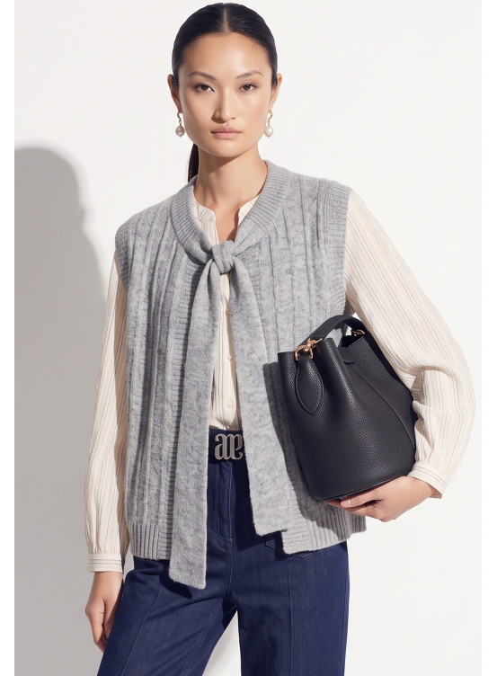 GILET SANS MANCHE - TREPORTO - GRIS CHINE