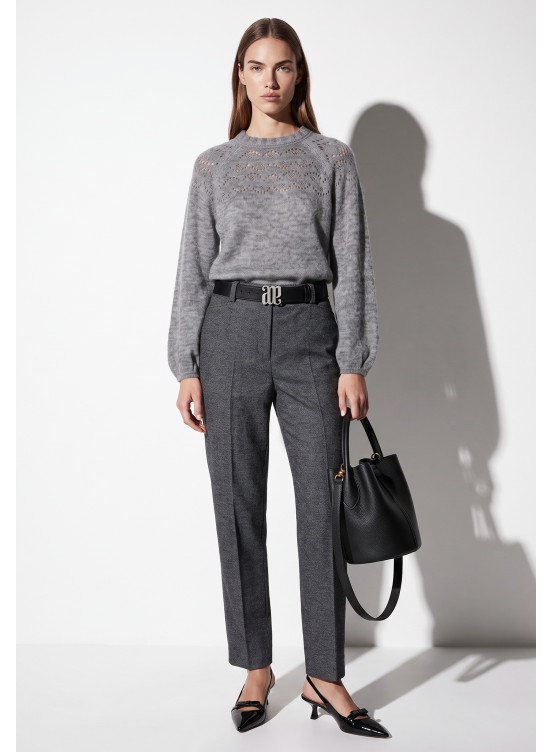 PANTALON 7/8EME - TECK - GRIS CHINE