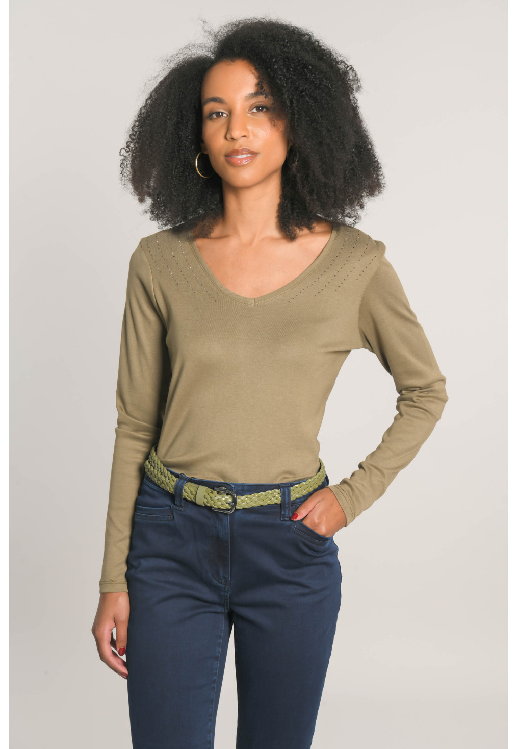GINKO - TEE SHIRT ML - MILITARY - Antonelle