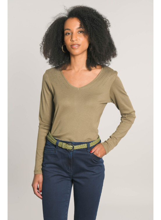GINKO - TEE SHIRT ML - MILITARY - Antonelle