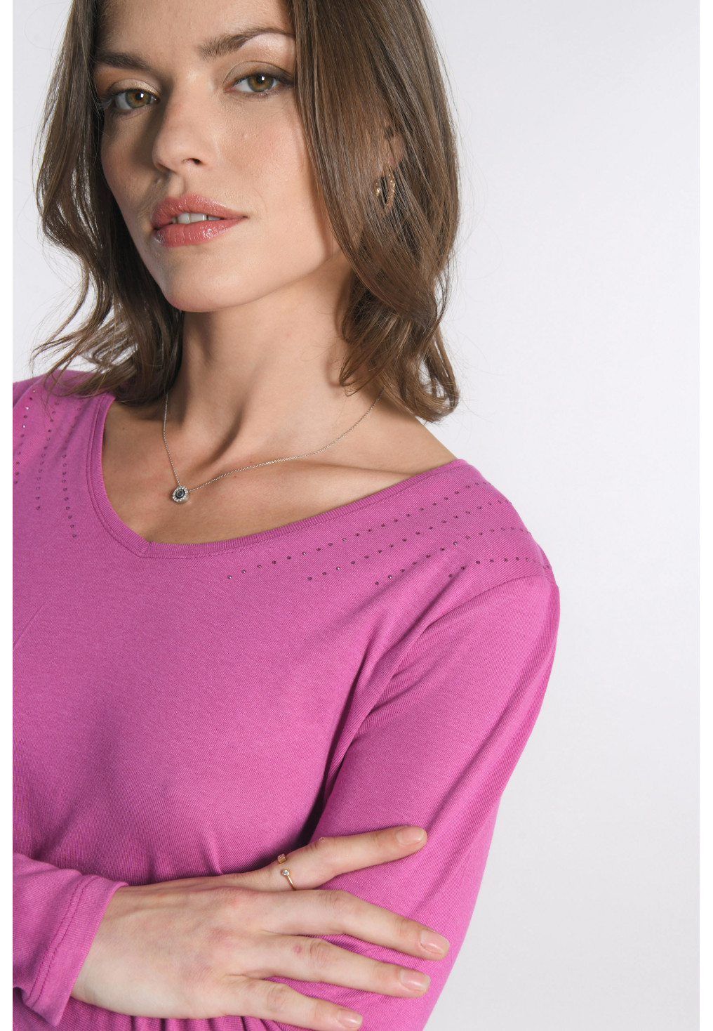 GINKO - TEE SHIRT ML - FUSCHIA - Antonelle