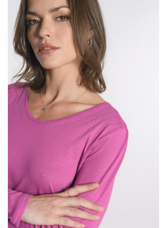 GINKO - TEE SHIRT ML - FUSCHIA - Antonelle