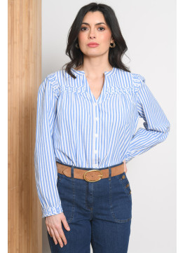 CHEMISE - PAMIE - BLANC/BLEU - Antonelle